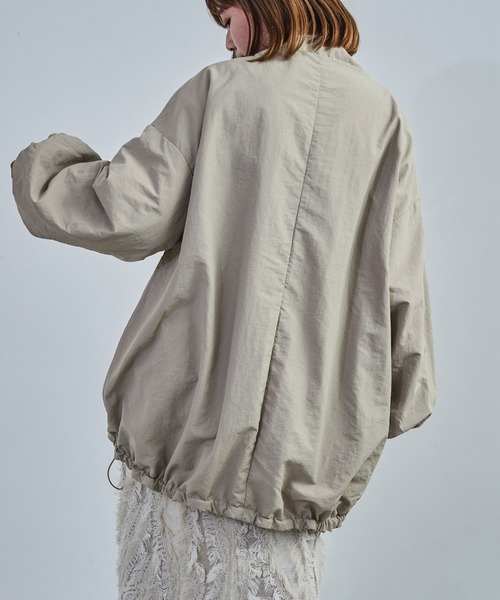 【セール】スタンドカラーモンスターパーカー ブルゾン ジャケット レディース コート テック（ナイロンジャケット）｜Fashion Letter（ファッションレター）