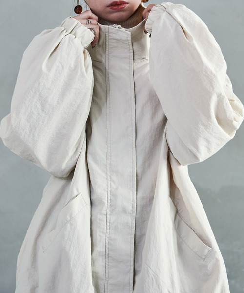 【セール】スタンドカラーモンスターパーカー ブルゾン ジャケット レディース コート テック（ナイロンジャケット）｜Fashion Letter（ファッションレター）