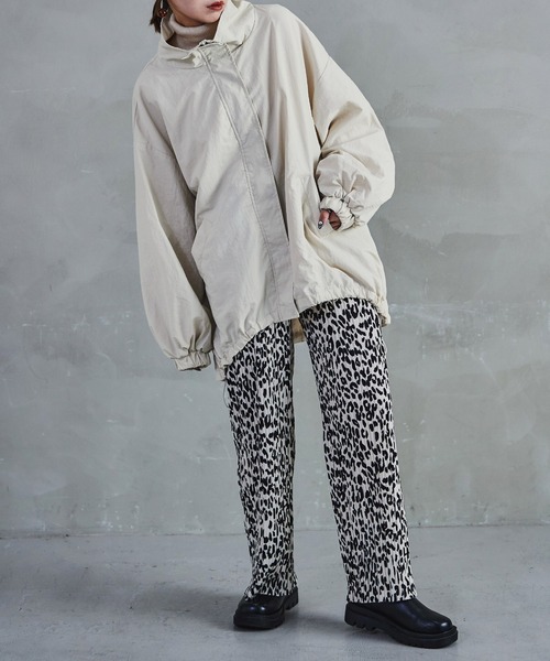 【セール】スタンドカラーモンスターパーカー ブルゾン ジャケット レディース コート テック（ナイロンジャケット）｜Fashion Letter（ファッションレター）