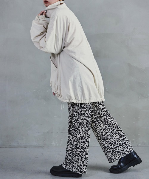 【セール】スタンドカラーモンスターパーカー ブルゾン ジャケット レディース コート テック（ナイロンジャケット）｜Fashion Letter（ファッションレター）