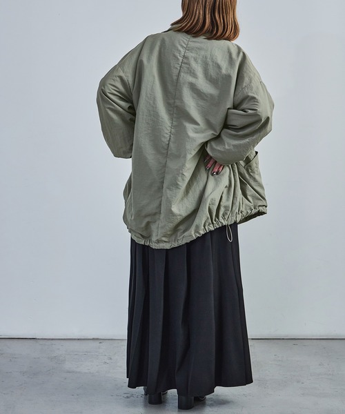 【セール】スタンドカラーモンスターパーカー ブルゾン ジャケット レディース コート テック（ナイロンジャケット）｜Fashion Letter（ファッションレター）