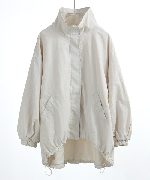 【セール】スタンドカラーモンスターパーカー ブルゾン ジャケット レディース コート テック（ナイロンジャケット）｜Fashion Letter（ファッションレター）