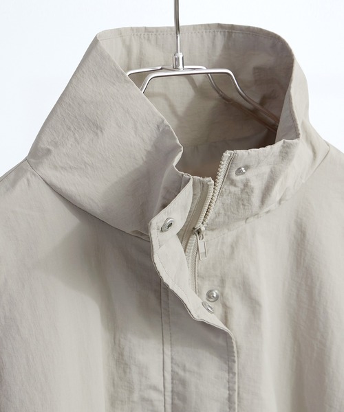 【セール】スタンドカラーモンスターパーカー ブルゾン ジャケット レディース コート テック（ナイロンジャケット）｜Fashion Letter（ファッションレター）