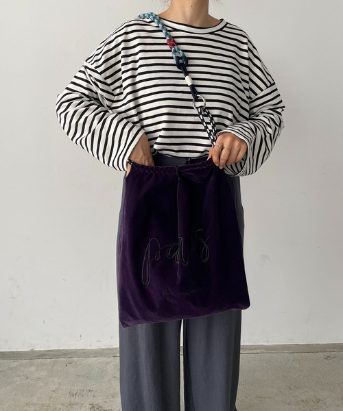 210nouve（トゥージュヌーブ）の「カラー コード ショルダー ストラップ（ショルダーバッグ・レディース・ホワイト/ブラック/イエロー/ブルー/グリーン/ピンク/ホワイト×ブラック・FREE）」の12枚目の写真