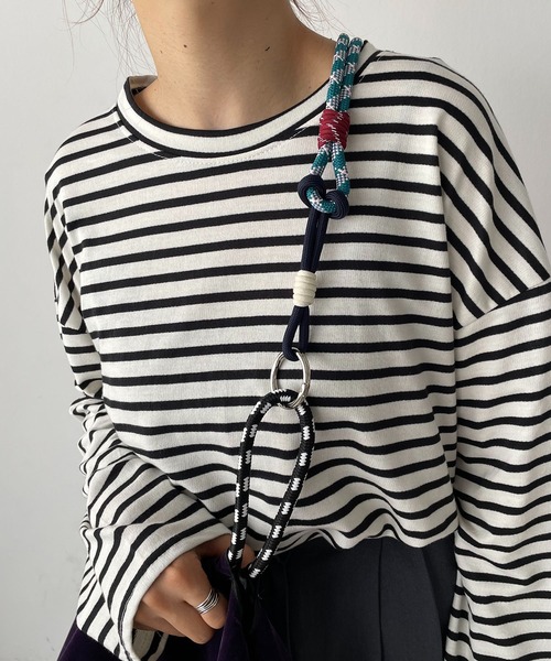 210nouve（トゥージュヌーブ）の「カラー コード ショルダー ストラップ（ショルダーバッグ・レディース・ホワイト/ブラック/イエロー/ブルー/グリーン/ピンク/ホワイト×ブラック・FREE）」の14枚目の写真