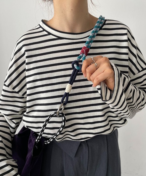 210nouve（トゥージュヌーブ）の「カラー コード ショルダー ストラップ（ショルダーバッグ・レディース・ホワイト/ブラック/イエロー/ブルー/グリーン/ピンク/ホワイト×ブラック・FREE）」の13枚目の写真