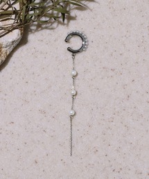 LHME（エルエイチエムイー）の「【WEB限定】“MELLOW”パールチェーンドロップイヤーカフ/サージカルステンレス（金属アレルギー対応）【LHME / エルエイチエムイー】（イヤーカフ）」