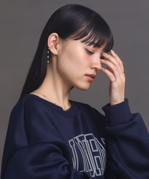 LHME（エルエイチエムイー）の「【WEB限定】“MELLOW”パールチェーンドロップイヤーカフ/サージカルステンレス（金属アレルギー対応）【LHME / エルエイチエムイー】（イヤーカフ・レディース・ゴールド/シルバー・ONE SIZE）」の21枚目の写真