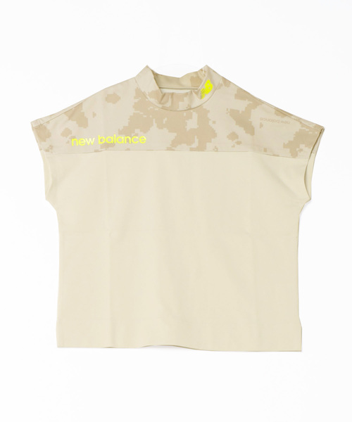 【セール】UV ストレッチ カウスポット柄 フレンチスリーブ モックネック プルオーバー (WOMENS SPORT)（Tシャツ/カットソー）｜New Balance Golf（ニューバランスゴルフ）