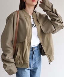 CREARE -LINO- | ＜ユニセックス＞ツイルレイヤード MA-1風ブルゾン/ジャケット(MA-1)