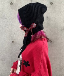 Candy Stripper | FANCY RIBBON HOOD ビーニー(ニットキャップ/ビーニー)