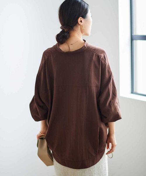 le.coeur blanc(ルクールブラン)の「ドロストシアーシャツブルゾン(シャツ/ブラウス・レディース・ブラック/ブラウン/ベージュ・38)」の12枚目の写真