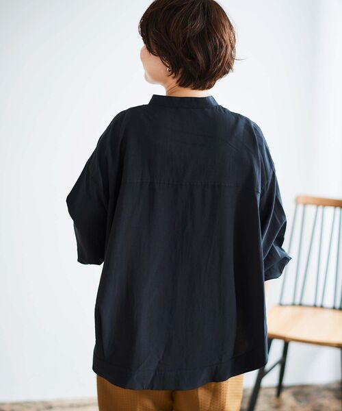 【セール】ドロストシアーシャツブルゾン(シャツ/ブラウス)|le.coeur blanc(ルクールブラン) 【セール】ドロストシアーシャツブルゾン(シャツ/ブラウス)|le.coeur blanc(ルクールブラン)