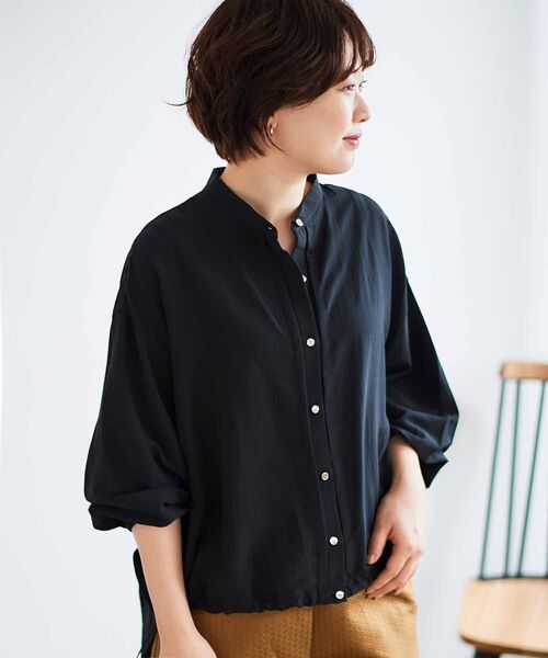 【セール】ドロストシアーシャツブルゾン(シャツ/ブラウス)|le.coeur blanc(ルクールブラン) 【セール】ドロストシアーシャツブルゾン(シャツ/ブラウス)|le.coeur blanc(ルクールブラン)