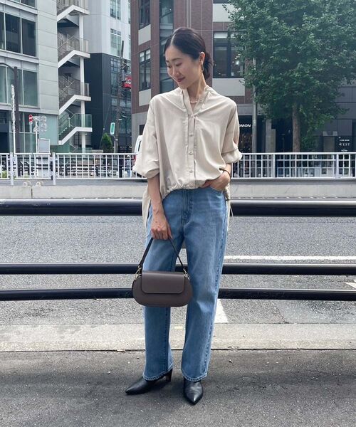 【セール】ドロストシアーシャツブルゾン(シャツ/ブラウス)|le.coeur blanc(ルクールブラン) 【セール】ドロストシアーシャツブルゾン(シャツ/ブラウス)|le.coeur blanc(ルクールブラン)