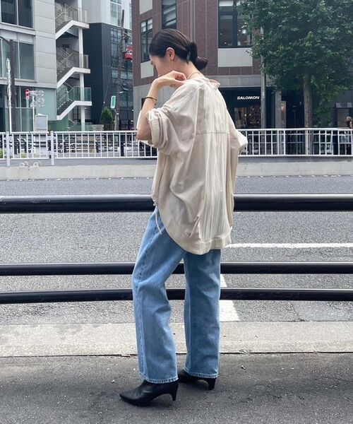 【セール】ドロストシアーシャツブルゾン(シャツ/ブラウス)|le.coeur blanc(ルクールブラン) 【セール】ドロストシアーシャツブルゾン(シャツ/ブラウス)|le.coeur blanc(ルクールブラン)