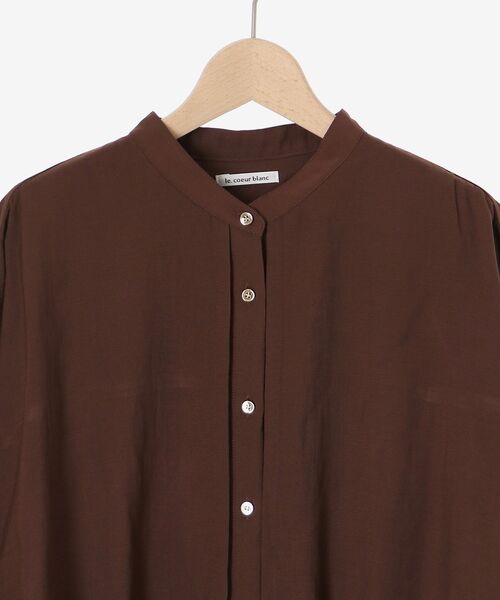 【セール】ドロストシアーシャツブルゾン(シャツ/ブラウス)|le.coeur blanc(ルクールブラン) 【セール】ドロストシアーシャツブルゾン(シャツ/ブラウス)|le.coeur blanc(ルクールブラン)