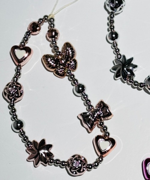 Y2K SYNAPSE FACTORY(ワイツーケー シナプスファクトリー)の「【メタルパーツ】ストラップ(スマホグッズ・レディース・ピンク/ピンクゴールド/シルバー・FREE)」の3枚目の写真