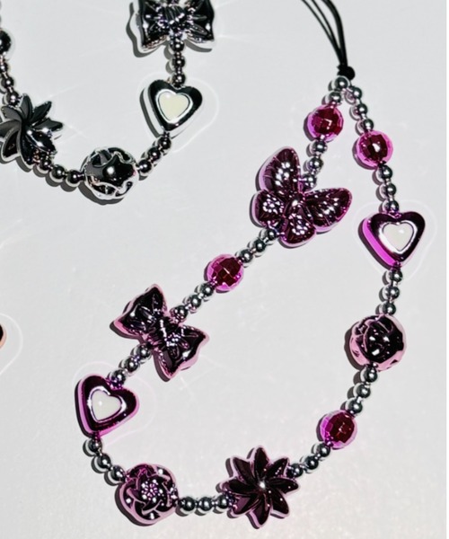 Y2K SYNAPSE FACTORY(ワイツーケー シナプスファクトリー)の「【メタルパーツ】ストラップ(スマホグッズ・レディース・ピンク/ピンクゴールド/シルバー・FREE)」の2枚目の写真