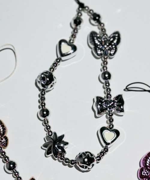 Y2K SYNAPSE FACTORY(ワイツーケー シナプスファクトリー)の「【メタルパーツ】ストラップ(スマホグッズ・レディース・ピンク/ピンクゴールド/シルバー・FREE)」の1枚目の写真