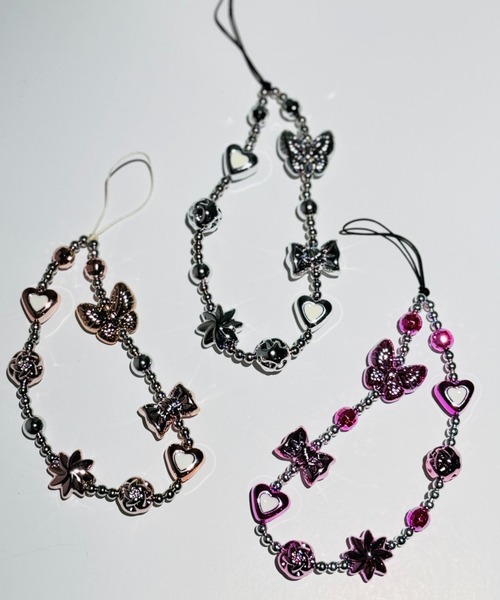 Y2K SYNAPSE FACTORY(ワイツーケー シナプスファクトリー)の「【メタルパーツ】ストラップ(スマホグッズ・レディース・ピンク/ピンクゴールド/シルバー・FREE)」の4枚目の写真