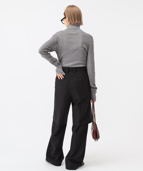 AP STUDIO（エーピーストゥディオ）の「シアータートルニット（ニット/セーター・レディース・チャコールグレー/ブラック・FREE）」の7枚目の写真