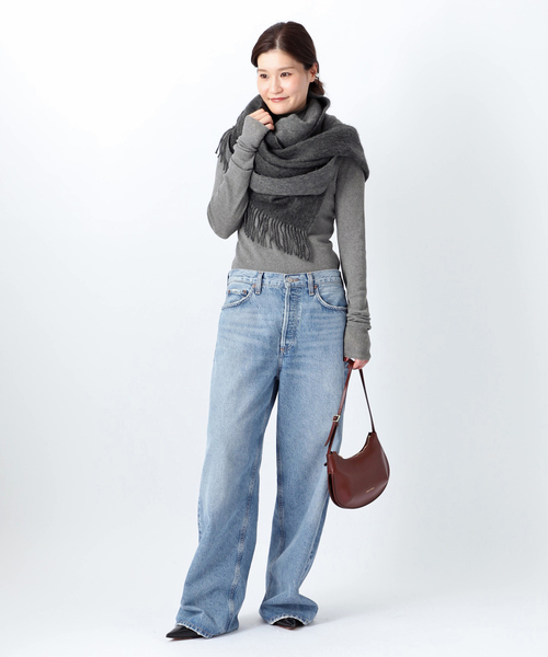 AP STUDIO（エーピーストゥディオ）の「シアータートルニット（ニット/セーター・レディース・チャコールグレー/ブラック・FREE）」の13枚目の写真