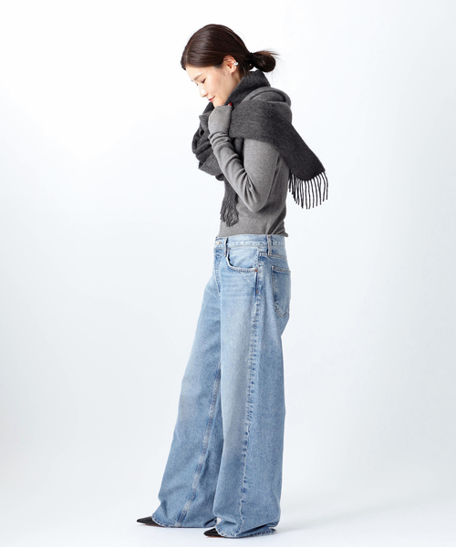 AP STUDIO（エーピーストゥディオ）の「シアータートルニット（ニット/セーター・レディース・チャコールグレー/ブラック・FREE）」の14枚目の写真