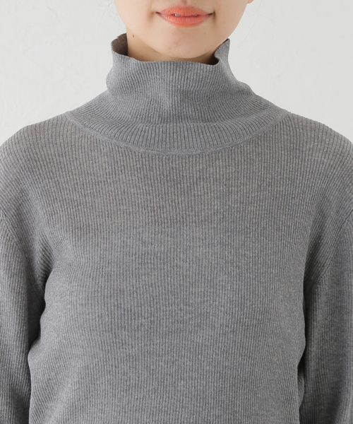AP STUDIO（エーピーストゥディオ）の「シアータートルニット（ニット/セーター・レディース・チャコールグレー/ブラック・FREE）」の19枚目の写真