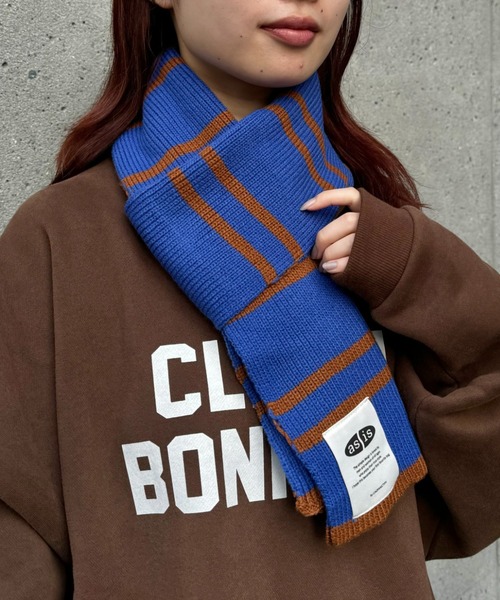 CIAOPANIC TYPY（チャオパニックティピー）の「【asis】ニットマフラー/WEB限定カラーあり（マフラー・メンズ・グレー/ブルー/グリーン/ブルー系その他/オレンジ・ONE SIZE）」の12枚目の写真