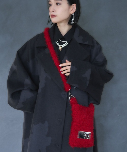 HARE（ハレ）の「シャギーニットミニバッグ(HARE)（ショルダーバッグ・レディース・ブラック/グレー/レッド・FREE）」の21枚目の写真