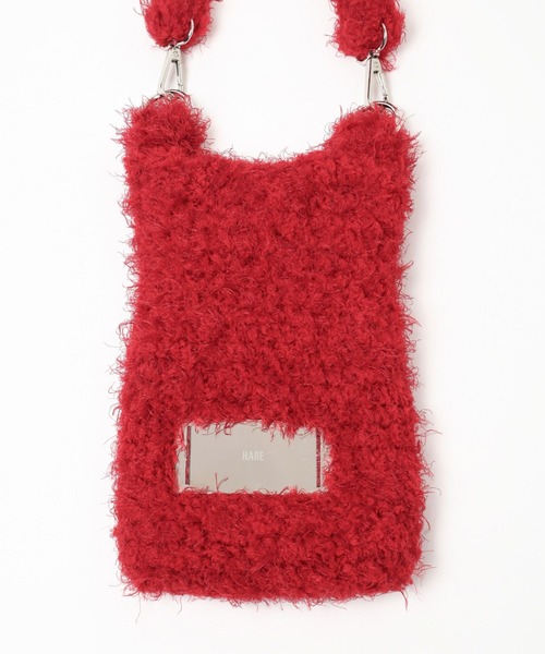 HARE（ハレ）の「シャギーニットミニバッグ(HARE)（ショルダーバッグ・レディース・ブラック/グレー/レッド・FREE）」の9枚目の写真