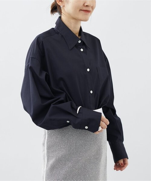 VERMEIL par iena(ヴェルメイユパーイエナ)の「SUPIMAコットンオーバーシャツ(シャツ/ブラウス・レディース・スカイブルー/ネイビー・FREE)」の10枚目の写真