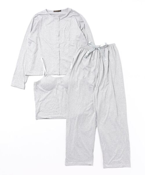 NEWPEACE グレージュ 長袖ルームウェアセット Lサイズ ls-1500_5.jpg