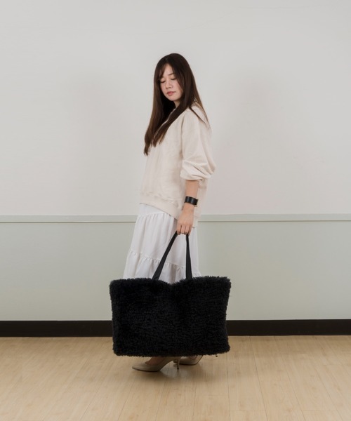 HELEN MOORE(ヘレンムーア)の「【HELEN MOORE/ヘレンムーア】フェイクファー トートバッグ マグネット(トートバッグ・レディース・ブラック・FREE)」の7枚目の写真