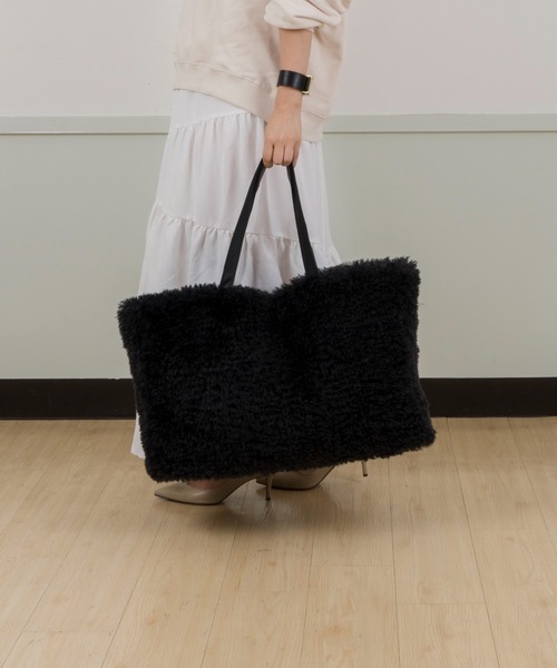 HELEN MOORE(ヘレンムーア)の「【HELEN MOORE/ヘレンムーア】フェイクファー トートバッグ マグネット(トートバッグ・レディース・ブラック・FREE)」の15枚目の写真