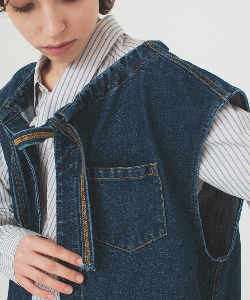 【セール】wave denim jacket（ブルゾン）｜soduk（スドーク）