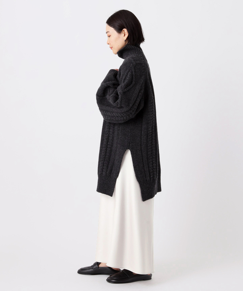 AP STUDIO（エーピーストゥディオ）の「マットサテンスカート（スカート・レディース・ブラック/アイボリー・36/38）」の16枚目の写真