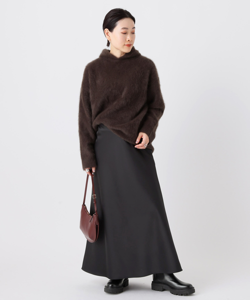 AP STUDIO（エーピーストゥディオ）の「マットサテンスカート（スカート・レディース・ブラック/アイボリー・36/38）」の21枚目の写真