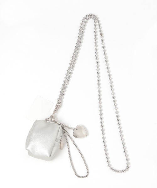 GLOBAL WORK（グローバルワーク）の「ケース付きスマホショルダー/160628（スマホグッズ・レディース・シルバー系2/ブラック系9/シルバー系1/ブラック系・ONE SIZE）」の4枚目の写真