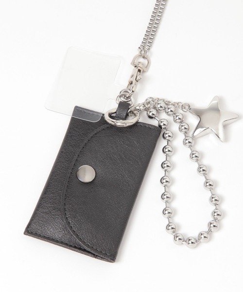 GLOBAL WORK（グローバルワーク）の「ケース付きスマホショルダー/160628（スマホグッズ・レディース・シルバー系2/ブラック系9/シルバー系1/ブラック系・ONE SIZE）」の10枚目の写真