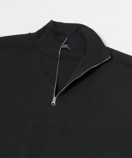 ITEMS URBANRESEARCH(アイテムズ アーバンリサーチ)の「『洗濯可/毛玉防止』高機能 ミラノリブハーフZIP ニットプルオーバー(ニット/セーター・メンズ・ベージュ/ブラック/カーキ・MEDIUM/LARGE)」の8枚目の写真