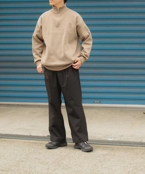 ITEMS URBANRESEARCH（アイテムズ アーバンリサーチ）の「『洗濯可/毛玉防止』高機能 ミラノリブハーフZIP ニットプルオーバー（ニット/セーター・メンズ・ベージュ/ブラック/カーキ・MEDIUM/LARGE）」の10枚目の写真