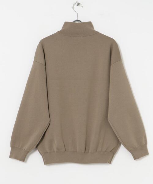 ITEMS URBANRESEARCH（アイテムズ アーバンリサーチ）の「『洗濯可/毛玉防止』高機能 ミラノリブハーフZIP ニットプルオーバー（ニット/セーター・メンズ・ベージュ/ブラック/カーキ・MEDIUM/LARGE）」の14枚目の写真