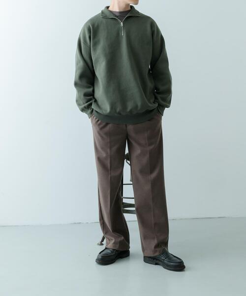 ITEMS URBANRESEARCH（アイテムズ アーバンリサーチ）の「『洗濯可/毛玉防止』高機能 ミラノリブハーフZIP ニットプルオーバー（ニット/セーター・メンズ・ベージュ/ブラック/カーキ・MEDIUM/LARGE）」の22枚目の写真
