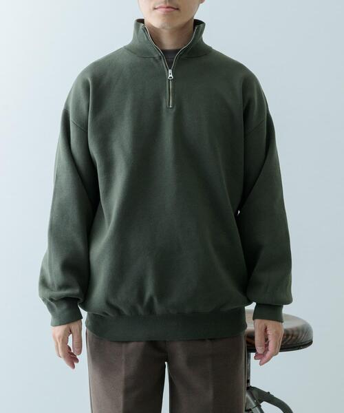 ITEMS URBANRESEARCH(アイテムズ アーバンリサーチ)の「『洗濯可/毛玉防止』高機能 ミラノリブハーフZIP ニットプルオーバー(ニット/セーター・メンズ・ベージュ/ブラック/カーキ・MEDIUM/LARGE)」の22枚目の写真