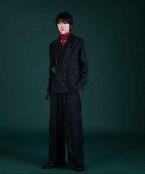 Ellno Loset（エルノロゼット）の「センターシームジャガードストレートパンツ/SETUP対応（その他パンツ・メンズ・ブラック/ブルーグリーン/ボルドー・X-SMALL/SMALL/MEDIUM/LARGE）」の11枚目の写真