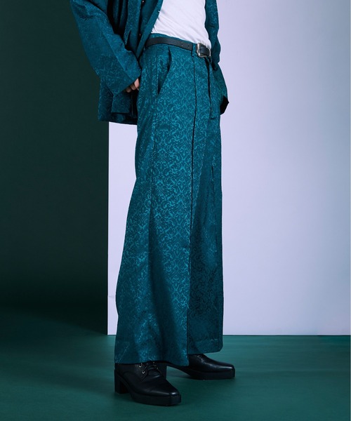 Ellno Loset（エルノロゼット）の「センターシームジャガードストレートパンツ/SETUP対応（その他パンツ・メンズ・ブラック/ブルーグリーン/ボルドー・X-SMALL/SMALL/MEDIUM/LARGE）」の20枚目の写真