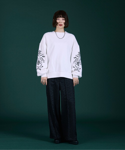 Ellno Loset（エルノロゼット）の「センターシームジャガードストレートパンツ/SETUP対応（その他パンツ・メンズ・ブラック/ブルーグリーン/ボルドー・X-SMALL/SMALL/MEDIUM/LARGE）」の17枚目の写真