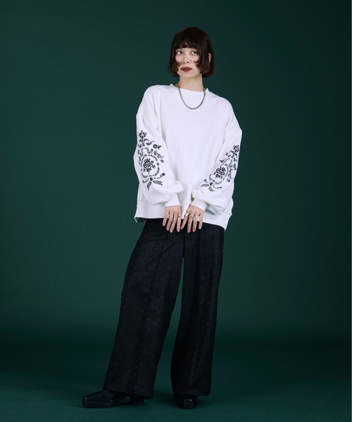 Ellno Loset（エルノロゼット）の「センターシームジャガードストレートパンツ/SETUP対応（その他パンツ・メンズ・ブラック/ブルーグリーン/ボルドー・X-SMALL/SMALL/MEDIUM/LARGE）」の18枚目の写真